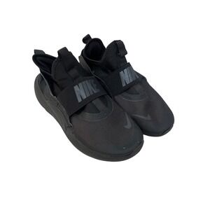 Nike Kids Black Flex Runner Slip On Sneaker Shoes Boys 4.5 Athletic Everyday